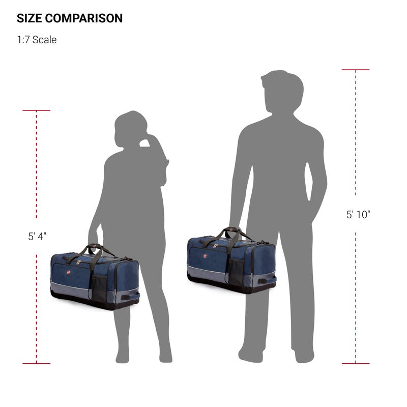 SwissGear Apex Duffle Bag for Travel and Gym with Bungee-Cord System - Image 5